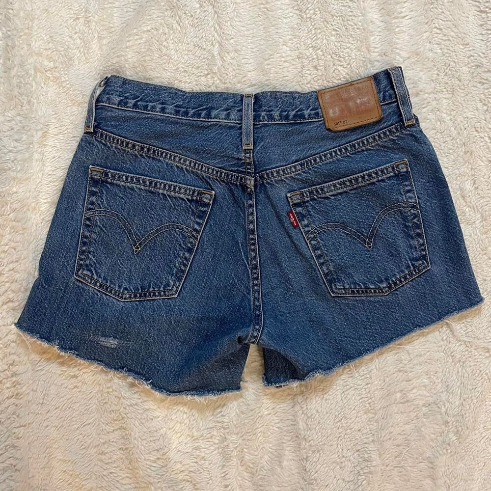 Levi's 501 blue denim shorts